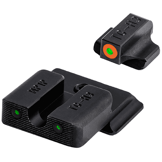TruGlo Tritium Pro Sights, Black | Green Tritium Orange Outline Front Sight Green Tritium Rear Sight - TG231MP1C TruGlo Tritium Pro Sights, Black | Green Tritium Orange Outline Front Sight Green Tritium Rear Sight - TG231MP1C