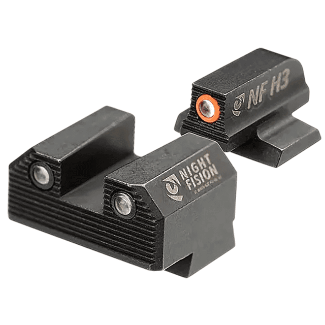 Night Fision Tritium Night Sight Set, Stealth Series Black Frame Orange Front Ring One Size for Canik Mete SF - CNK029187250OGZG Night Fision Tritium Night Sight Set, Stealth Series Black Frame Orange Front Ring One Size for Canik Mete SF - CNK029187250OGZG