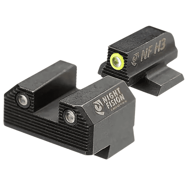 Night Fision Tritium Night Sight Set, Stealth Series Black Frame Yellow Front Ring One Size for Canik Mete SF - CNK029187250YGZG Night Fision Tritium Night Sight Set, Stealth Series Black Frame Yellow Front Ring One Size for Canik Mete SF - CNK029187250YGZG