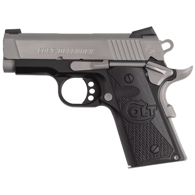 Colt Mfg Defender Pistol, 3" Carbon Steel Slide Aluminum Frame w/Beavertail G10 Grip 7+1rd 45 ACP - O7800XETT Colt Mfg Defender Pistol, 3" Carbon Steel Slide Aluminum Frame w/Beavertail G10 Grip 7+1rd 45 ACP - O7800XETT