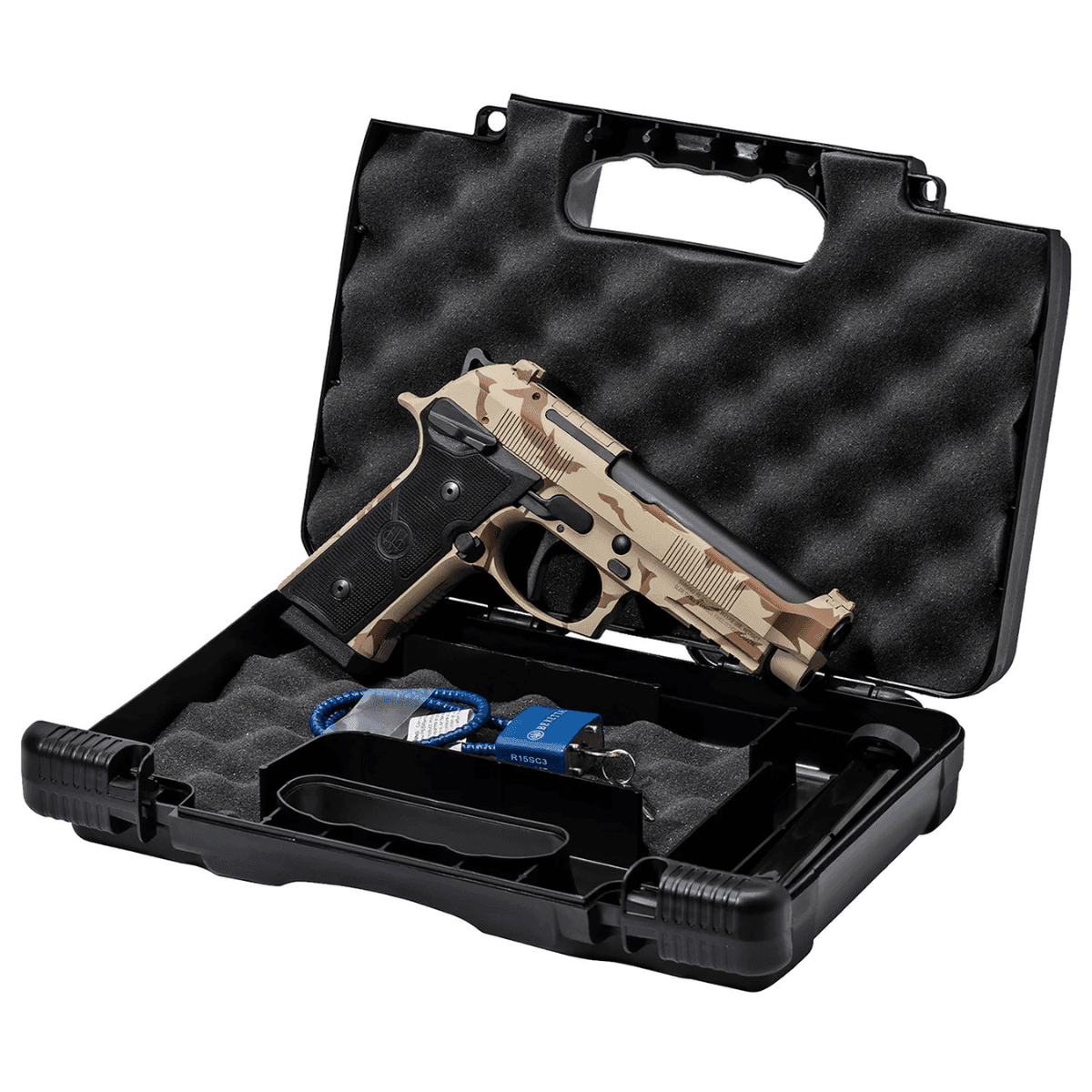 Beretta USA 92XI Pistol, 4.70" Black DLC Steel Barrel Desert DPM Cerakote Stainless Steel Optic Ready/Serrated Slide Desert DPM Cerakote Aluminum Frame w/Picatinny Rail Black Textured Grip MRDS Footprint Full Size Frame 18+1rd 9mm Luger - SPEC0743A18 Beretta USA 92XI Pistol, 4.70" Black DLC Steel Barrel Desert DPM Cerakote Stainless Steel Optic Ready/Serrated Slide Desert DPM Cerakote Aluminum Frame w/Picatinny Rail Black Textured Grip MRDS Footprint Full Size Frame 18+1rd 9mm Luger - SPEC0743A18