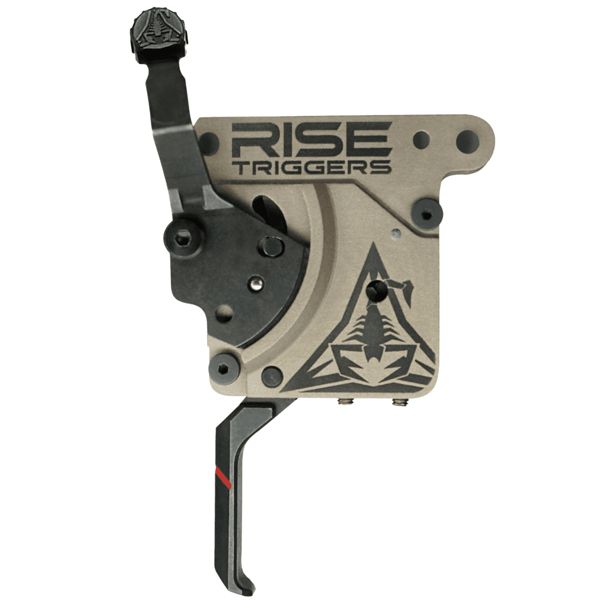 Rise Armament Reliant Trigger, Black/FDE Flat 7075 Aluminum 1-3 lbs Draw Weight Fits AR-15 - RA735FBC Rise Armament Reliant Trigger, Black/FDE Flat 7075 Aluminum 1-3 lbs Draw Weight Fits AR-15 - RA735FBC