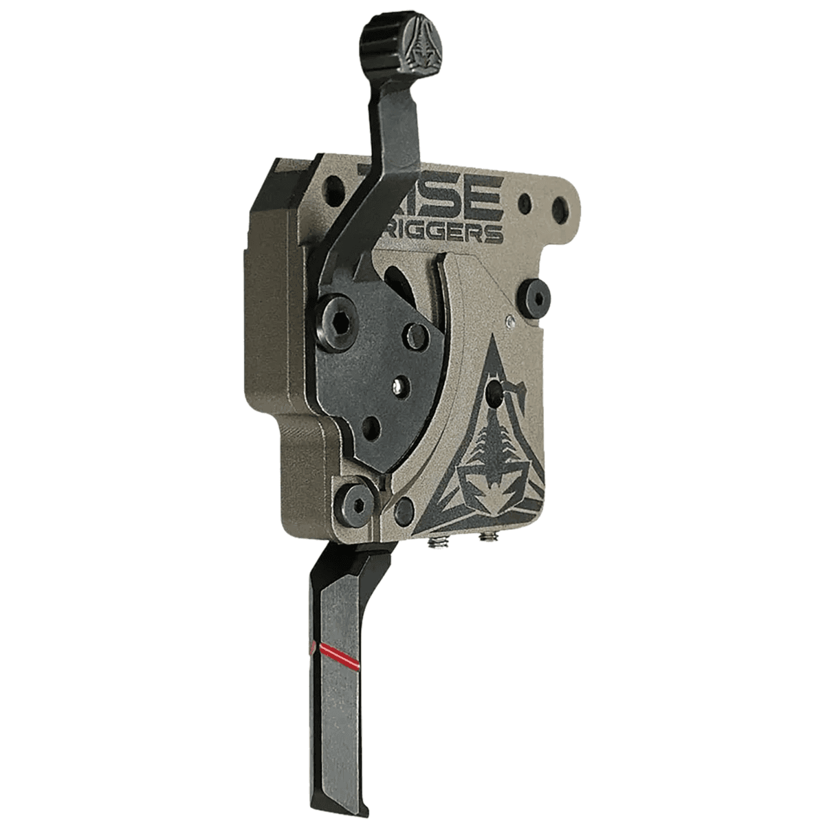 Rise Armament Reliant Trigger, Black/FDE Flat 7075 Aluminum 1-3 lbs Draw Weight Rem 700-Style - RA735F Rise Armament Reliant Trigger, Black/FDE Flat 7075 Aluminum 1-3 lbs Draw Weight Rem 700-Style - RA735F