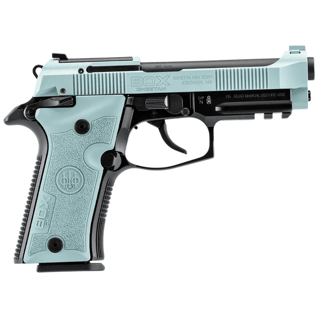 Beretta USA 80X Cheetah Tactical Pistol, 4.40" Black Threaded Barrel Blue Steel Optic Ready/Serrated Slide Blue Aluminum Frame w/Beavertail & Picatinny Rail Vertec Grip Micro-Compact Frame 15+1rd 380 ACP - SPEC0715A Beretta USA 80X Cheetah Tactical Pistol, 4.40" Black Threaded Barrel Blue Steel Optic Ready/Serrated Slide Blue Aluminum Frame w/Beavertail & Picatinny Rail Vertec Grip Micro-Compact Frame 15+1rd 380 ACP - SPEC0715A
