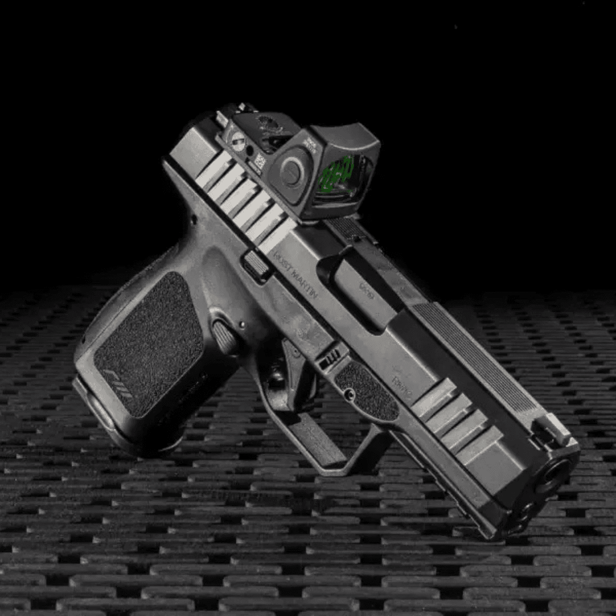 Rost Martin RM1C Pistol, 4'' Black Hammer Forged Steel Barrel Black Frame Optic Ready / Serrated Slide Signature RGT Grip 10+1rd 9mm Luger - RM1CBLKOSP10RR Rost Martin RM1C Pistol, 4'' Black Hammer Forged Steel Barrel Black Frame Optic Ready / Serrated Slide Signature RGT Grip 10+1rd 9mm Luger - RM1CBLKOSP10RR