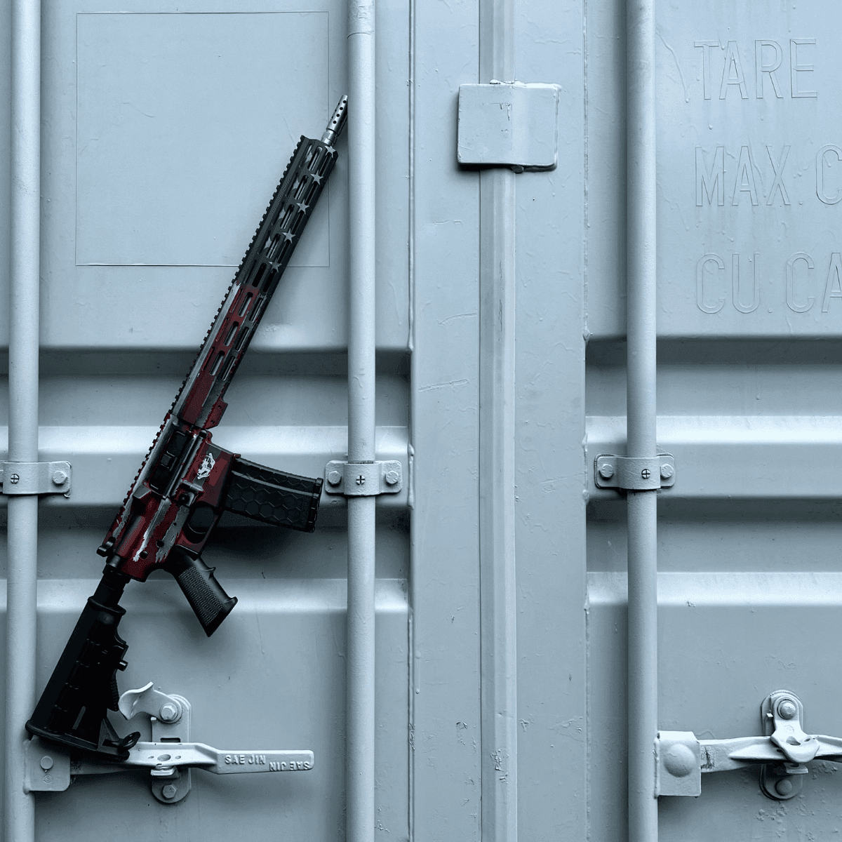 Great Lakes Firearms AR-15 Freedom Series Rifle, 16" Black Nitride Threaded Barrel American Flag Battleworn Cerakote Aluminum Receiver w/Picatinny Rail M-LOK Handguard Black Polymer Stock Mil-Spec Grip 30+1rd 223 Wylde - GL15223FAMF Great Lakes Firearms AR-15 Freedom Series Rifle, 16" Black Nitride Threaded Barrel American Flag Battleworn Cerakote Aluminum Receiver w/Picatinny Rail M-LOK Handguard Black Polymer Stock Mil-Spec Grip 30+1rd 223 Wylde - GL15223FAMF