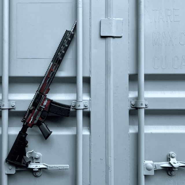 Great Lakes Firearms AR-15 Freedom Series Rifle, 16" Black Nitride Threaded Barrel American Flag Battleworn Cerakote Aluminum Receiver w/Picatinny Rail M-LOK Handguard Black Polymer Stock Mil-Spec Grip 30+1rd 223 Wylde - GL15223FAMF Great Lakes Firearms AR-15 Freedom Series Rifle, 16" Black Nitride Threaded Barrel American Flag Battleworn Cerakote Aluminum Receiver w/Picatinny Rail M-LOK Handguard Black Polymer Stock Mil-Spec Grip 30+1rd 223 Wylde - GL15223FAMF