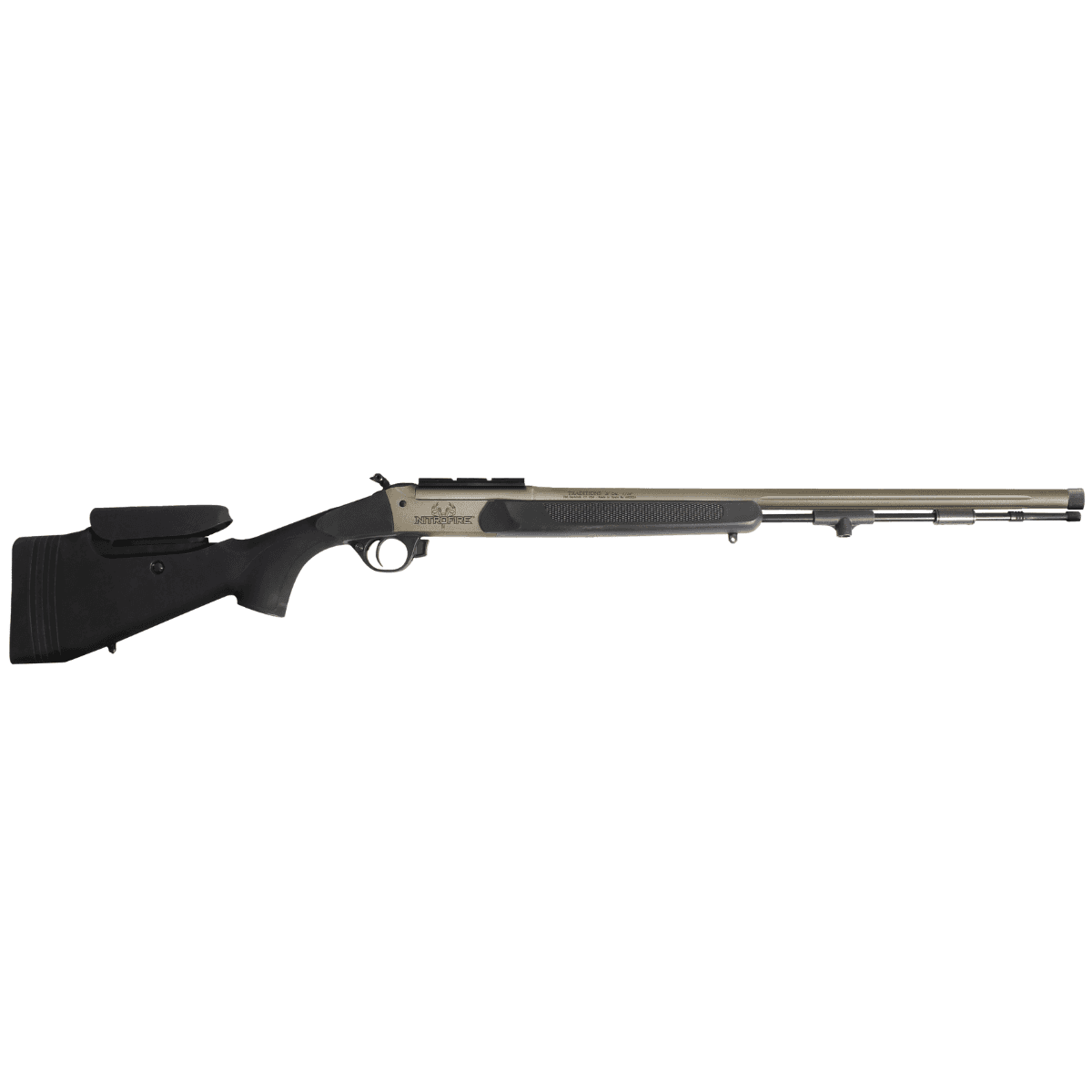 Traditions NitroFire Pro Muzzleloader, Tungsten Cerakote 26" Fluted/Threaded w/VAPR twist Barrel Drilled & Tapped Receiver Black Adj Cheek Piece & LOP Synthetic Stock 209 Primer 50 Cal - CR84660450B Traditions NitroFire Pro Muzzleloader, Tungsten Cerakote 26" Fluted/Threaded w/VAPR twist Barrel Drilled & Tapped Receiver Black Adj Cheek Piece & LOP Synthetic Stock 209 Primer 50 Cal - CR84660450B