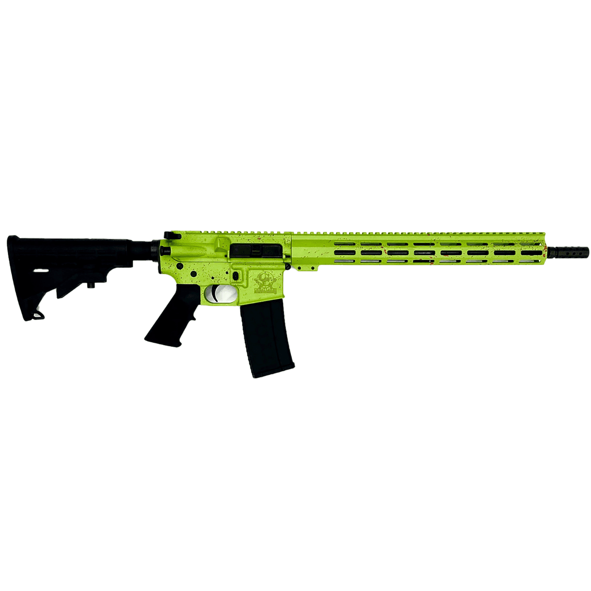 Great Lakes Firearms AR-15 Splatter Series Rifle, 16" Black Nitride Threaded Barrel Zombie Splatter Cerakote Aluminum Receiver w/Picatinny Rail M-LOK Handguard Black Polymer Stock Mil-Spec Grip 30+1rd 223 Wylde - GL15223SZOM Great Lakes Firearms AR-15 Splatter Series Rifle, 16" Black Nitride Threaded Barrel Zombie Splatter Cerakote Aluminum Receiver w/Picatinny Rail M-LOK Handguard Black Polymer Stock Mil-Spec Grip 30+1rd 223 Wylde - GL15223SZOM