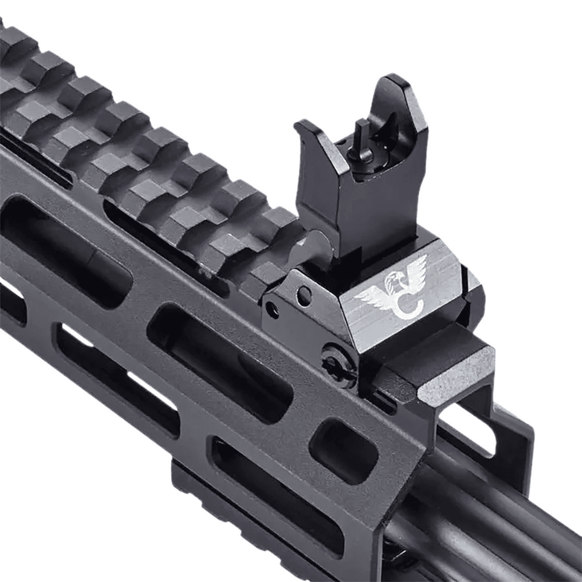 Wilson Combat Sight Set, Anodized Aluminum Folding Front / Rear Sight Manual Deploy Rail Mount AR Platform AR-15/ AR-10/ AR-9 - TRBUS Wilson Combat Sight Set, Anodized Aluminum Folding Front / Rear Sight Manual Deploy Rail Mount AR Platform AR-15/ AR-10/ AR-9 - TRBUS