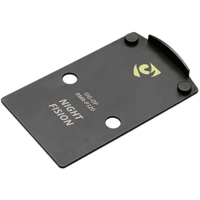 Night Fision Pistol Optic Plate, Black 17-4 Stainless Steel Mounts Trijicon RMR/ Holosun 507c Optics to Sig Sauer Pro Cut (P320) - SIGOPRMRP320 Night Fision Pistol Optic Plate, Black 17-4 Stainless Steel Mounts Trijicon RMR/ Holosun 507c Optics to Sig Sauer Pro Cut (P320) - SIGOPRMRP320
