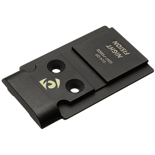 Night Fision Pistol Optic Plate, Black 17-4 Stainless Steel Mounts Holosun 509t Optic to Glock Full Size & Compact MOS models - GLKOP509TFSMOS Night Fision Pistol Optic Plate, Black 17-4 Stainless Steel Mounts Holosun 509t Optic to Glock Full Size & Compact MOS models - GLKOP509TFSMOS