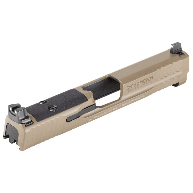 Smith & Wesson Optic Ready Slide Assembly, FDE 7.4'' w/ White Dot Sights 9mm Fits M&P 9 M2.0 - 14478 Smith & Wesson Optic Ready Slide Assembly, FDE 7.4'' w/ White Dot Sights 9mm Fits M&P 9 M2.0 - 14478
