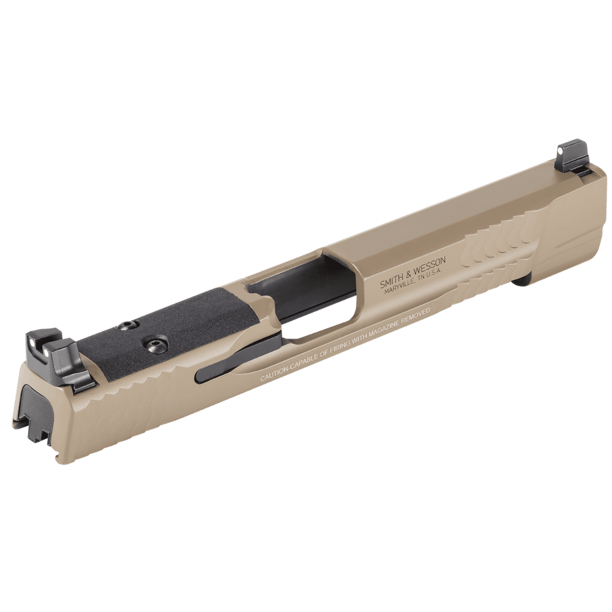 Smith & Wesson Optic Ready Slide Assembly, FDE 8.25'' w/ White Dot Sights 9mm Fits M&P9 M2.0 - 14569 Smith & Wesson Optic Ready Slide Assembly, FDE 8.25'' w/ White Dot Sights 9mm Fits M&P9 M2.0 - 14569