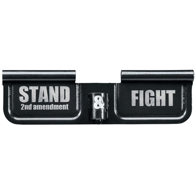 Phase 5 Weapon Systems Ejection Port Door, Black Parkerized Steel 3.10" Engraved "Stand & Fight" AR-15 - EPCSTAND Phase 5 Weapon Systems Ejection Port Door, Black Parkerized Steel 3.10" Engraved "Stand & Fight" AR-15 - EPCSTAND