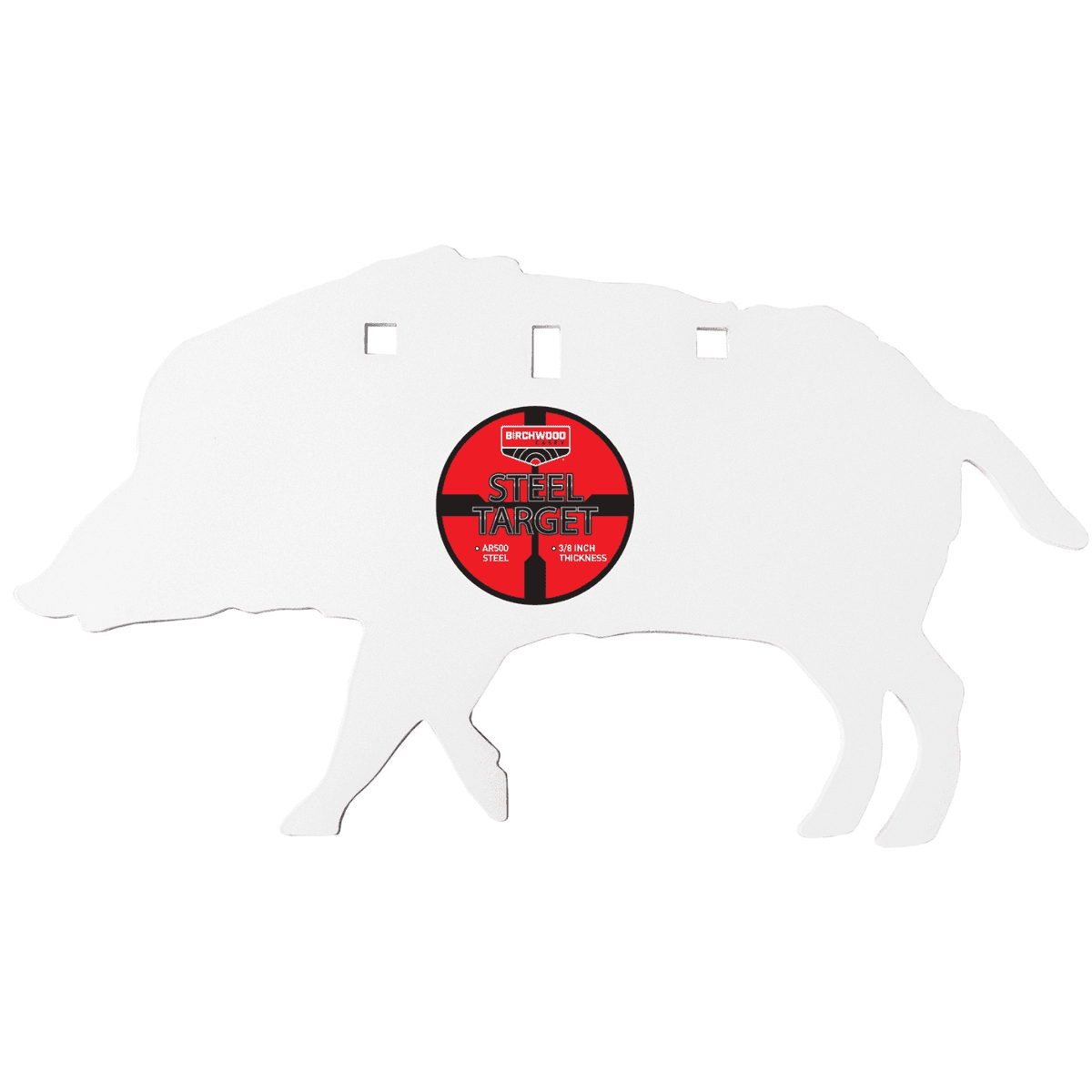 Birchwood Casey Centerfire Silhouette Boar Target, White 3/8" AR500 Steel Target - BC-47709 Birchwood Casey Centerfire Silhouette Boar Target, White 3/8" AR500 Steel Target - BC-47709