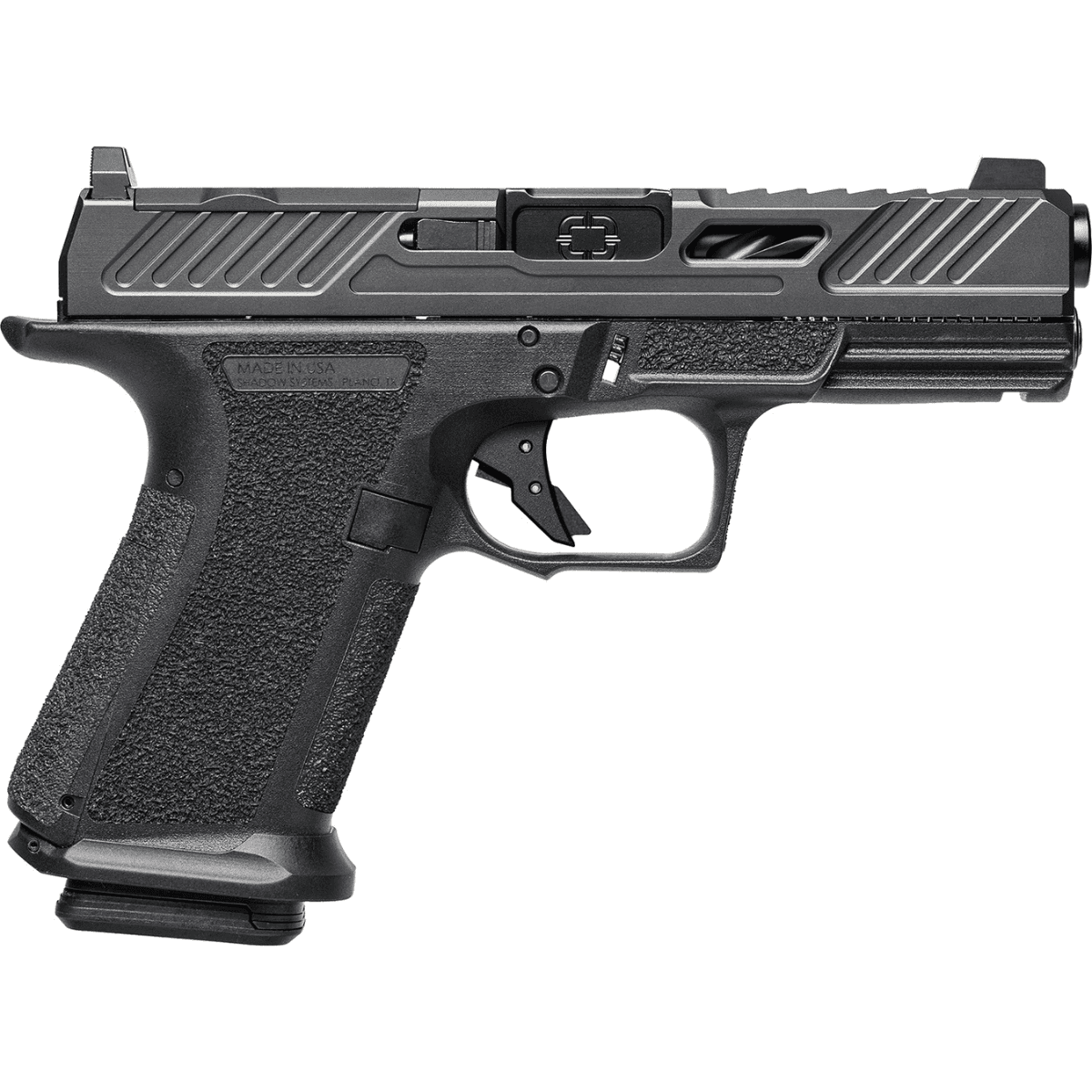 Shadow Systems MR920 Elite *CA Compliant Pistol, 4" Black Match Grade Spiral Barrel Black Nitride Optic Cut/Serrated/Window Cut Steel Slide Black Polymer Frame w/Beavertail & Picatinny Rail 10+1rd 9mm - SS1040CA Shadow Systems MR920 Elite *CA Compliant Pistol, 4" Black Match Grade Spiral Barrel Black Nitride Optic Cut/Serrated/Window Cut Steel Slide Black Polymer Frame w/Beavertail & Picatinny Rail 10+1rd 9mm - SS1040CA