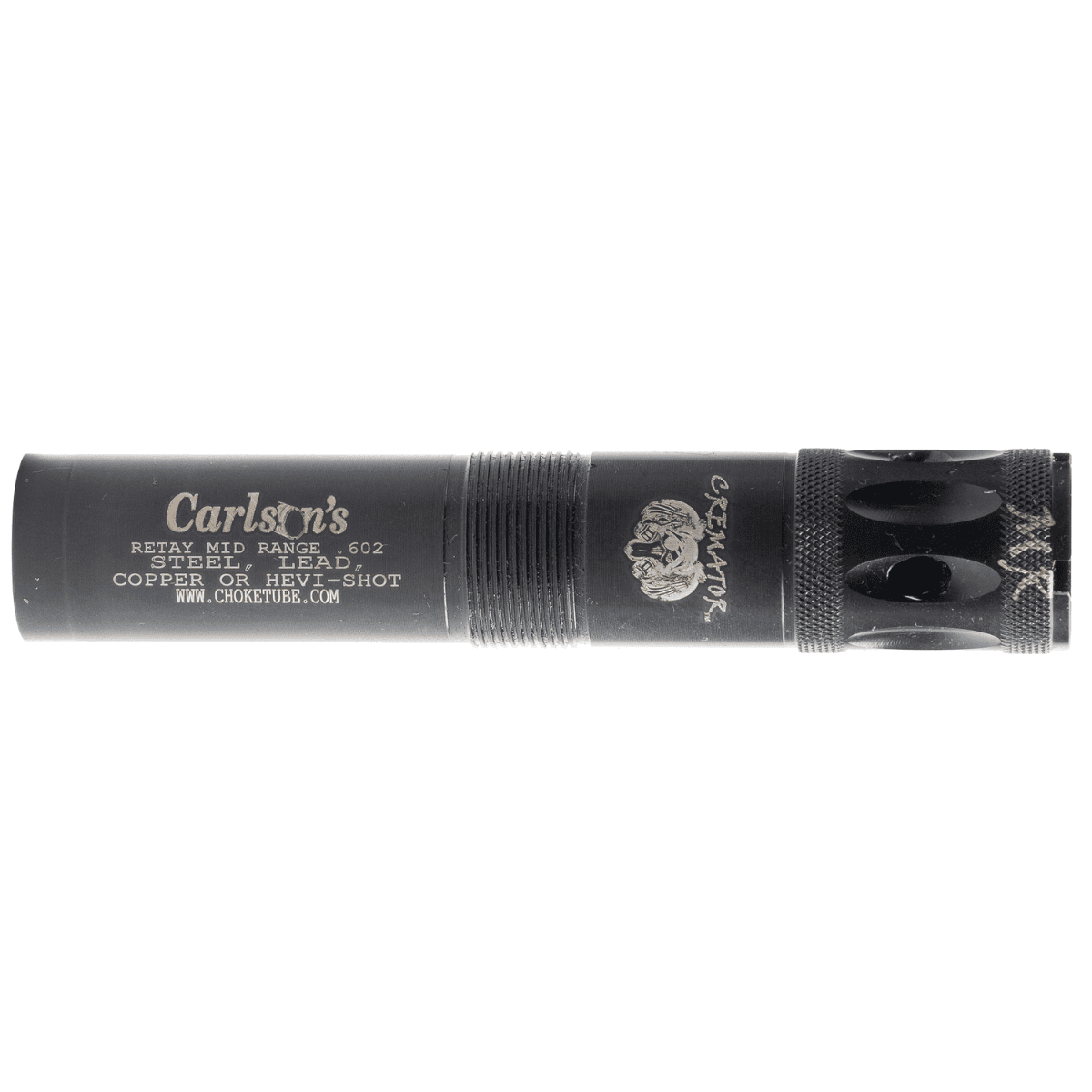 Carlson's Choke Tubes Cremator Choke Tube, Matte Black Stainless Steel Ported Mid Range Retay 20 Gauge - 11478 Carlson's Choke Tubes Cremator Choke Tube, Matte Black Stainless Steel Ported Mid Range Retay 20 Gauge - 11478