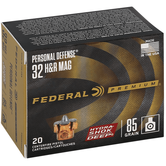 Federal Hydra-Shok Deep 32 H&R Mag 85gr Jacketed Hollow Point 20 Per Box/10 Case Federal Hydra-Shok Deep 32 H&R Mag 85gr Jacketed Hollow Point 20 Per Box/10 Case