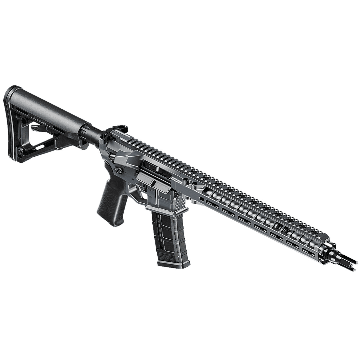 Radian Weapons Model 1 Rifle, 14.50" Radian Grey Match Grade Threaded Barrel Grey Cerakote Aluminum Receiver w/Picatinny Rail Black Carbon Fiber SBA3 Brace Black Magpul Grip Ambidextrous 20+1rd 6mm ARC - R0852 Radian Weapons Model 1 Rifle, 14.50" Radian Grey Match Grade Threaded Barrel Grey Cerakote Aluminum Receiver w/Picatinny Rail Black Carbon Fiber SBA3 Brace Black Magpul Grip Ambidextrous 20+1rd 6mm ARC - R0852