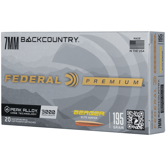 Federal BackCountry 7mm BC 195gr 20 Per Box P7BCEH1 Federal BackCountry 7mm BC 195gr 20 Per Box P7BCEH1