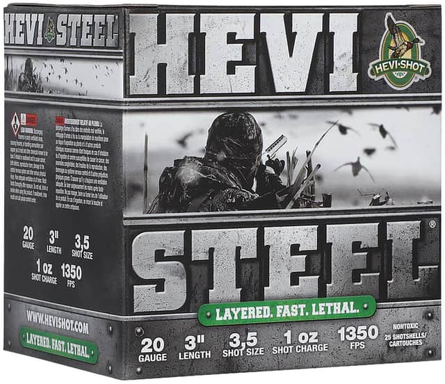 HEVI-Shot HEVI-Steel Waterfowl 20 Gauge 3" 3/5 Shot 25 Per Box HEVI-Shot HEVI-Steel Waterfowl 20 Gauge 3" 3/5 Shot 25 Per Box