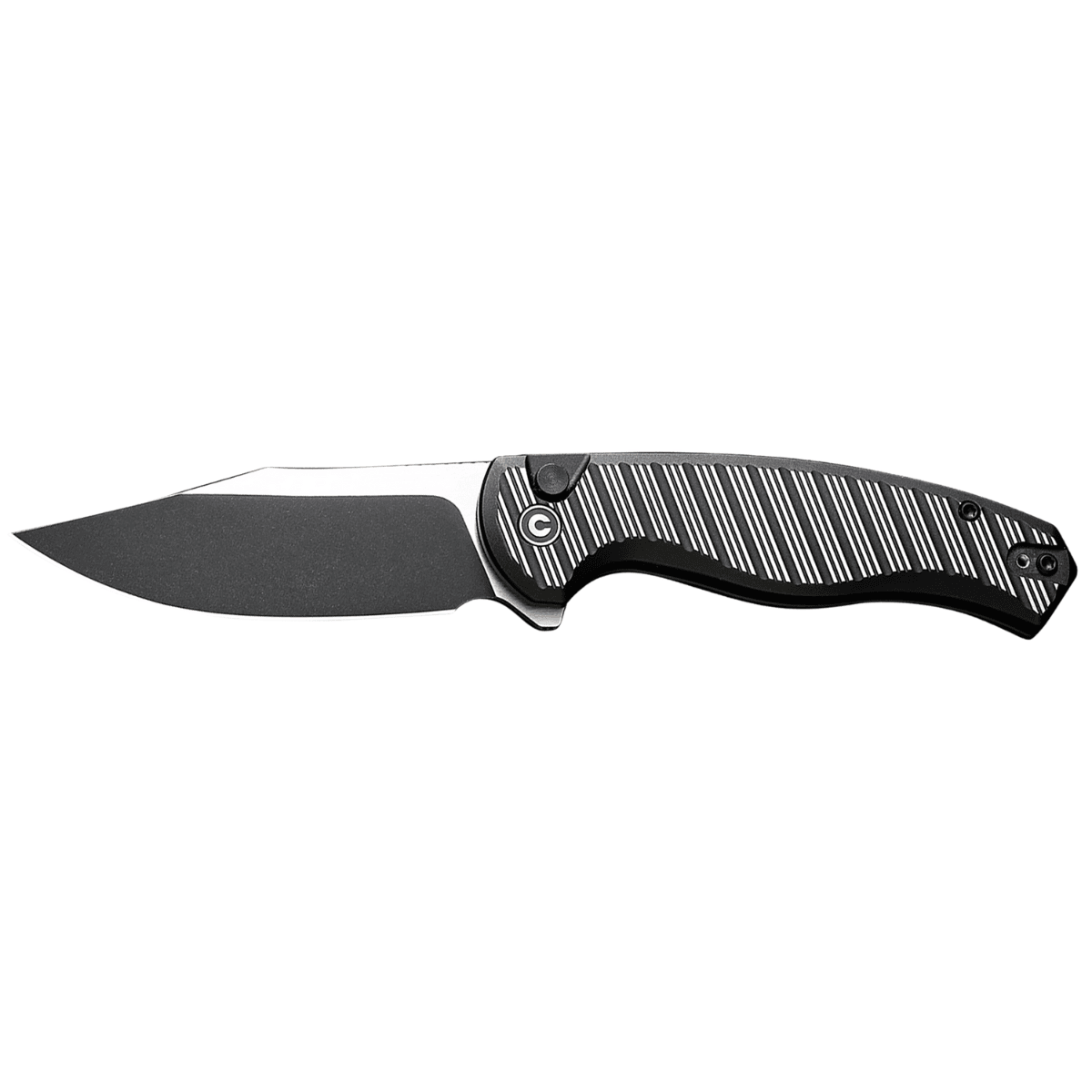 Civivi Knives Stormhowl Knife, 3.30" Folding Clip Point Plain Black Stonewashed Nitro-V Steel Blade Milled Black Aluminum Handle - C23040B-1 Civivi Knives Stormhowl Knife, 3.30" Folding Clip Point Plain Black Stonewashed Nitro-V Steel Blade Milled Black Aluminum Handle - C23040B-1