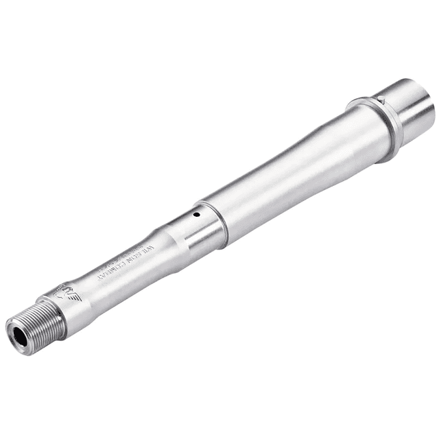 Wilson Combat Match Grade Barrel, 8" Stainless Bead Blasted Finish 416R Stainless Steel Material SBR Tactical Profile with Threading & 1:7" Twist for AR-15 300 Blackout - TR300SBRPG8RT7 Wilson Combat Match Grade Barrel, 8" Stainless Bead Blasted Finish 416R Stainless Steel Material SBR Tactical Profile with Threading & 1:7" Twist for AR-15 300 Blackout - TR300SBRPG8RT7