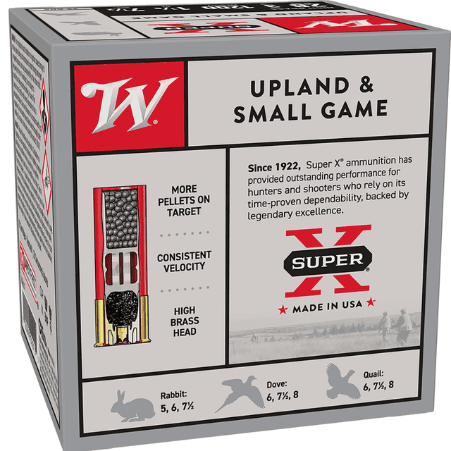 Winchester Ammo Super X Shotshells, 3" 1 1/8oz 7.5Shot 25 Per Box/10 Case 28 Gauge - X2837 Winchester Ammo Super X Shotshells, 3" 1 1/8oz 7.5Shot 25 Per Box/10 Case 28 Gauge - X2837