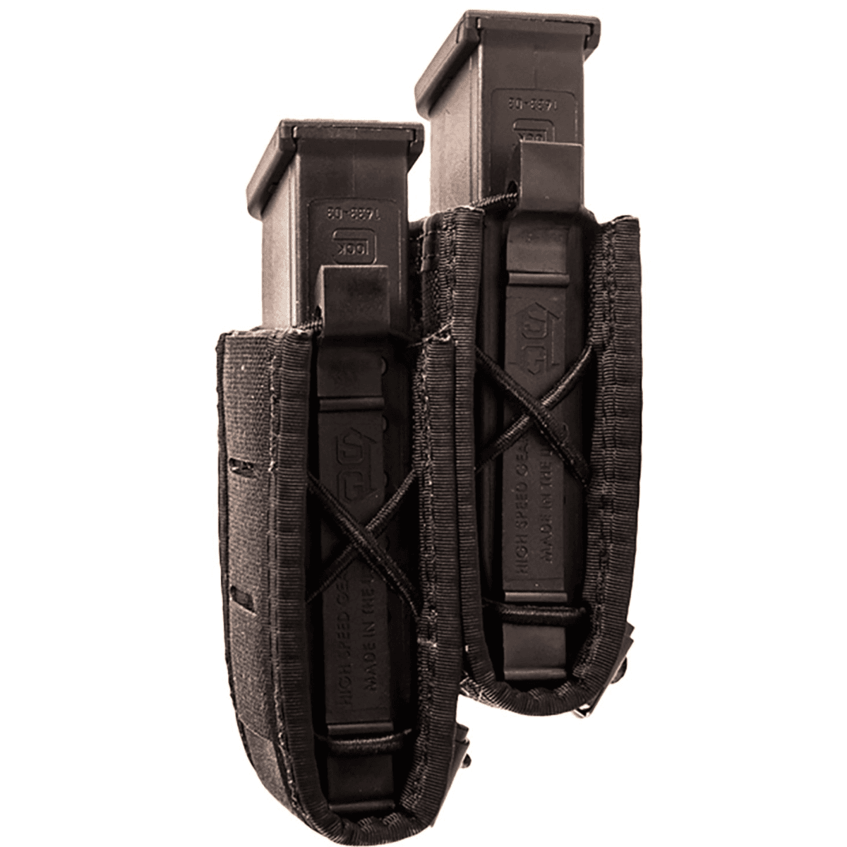 High Speed Gear Taco Double Duty Staggered Pouch, Black Nylon Laminate Pistol - 41PS02BK High Speed Gear Taco Double Duty Staggered Pouch, Black Nylon Laminate Pistol - 41PS02BK