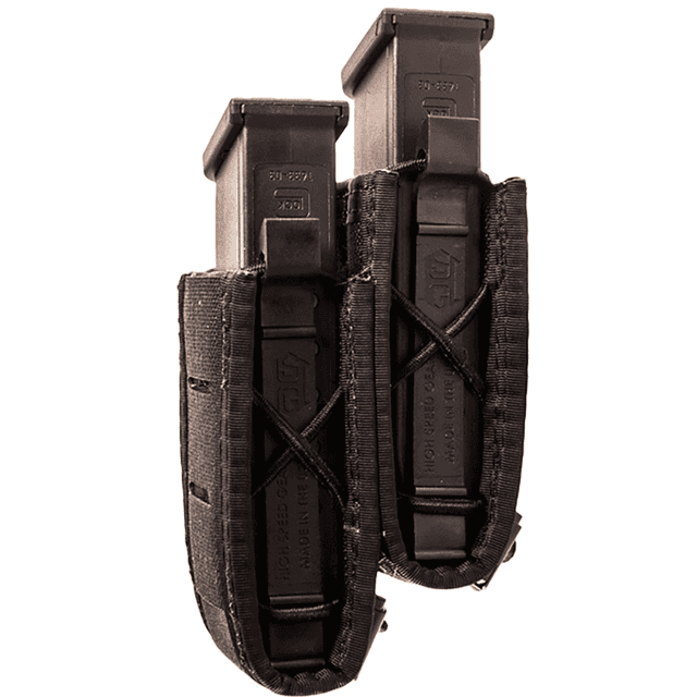 High Speed Gear Taco Double Duty Staggered Pouch, Black Nylon Laminate Pistol - 41PS02BK High Speed Gear Taco Double Duty Staggered Pouch, Black Nylon Laminate Pistol - 41PS02BK