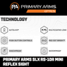 Primary Arms SLx RS-10R Mini Reflex Red Dot Sight 3 MOA Dot PA-SLX-RS-10R tech specs Primary Arms SLx RS-10R Mini Reflex Red Dot Sight 3 MOA Dot PA-SLX-RS-10R tech specs