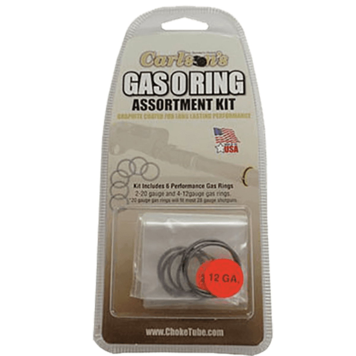Carlson's Choke Tubes Gas O-Ring Assortment Kit, Rubber/Graphite Coated Shotgun 12 Gauge 20 Gauge - 00066 Carlson's Choke Tubes Gas O-Ring Assortment Kit, Rubber/Graphite Coated Shotgun 12 Gauge 20 Gauge - 00066