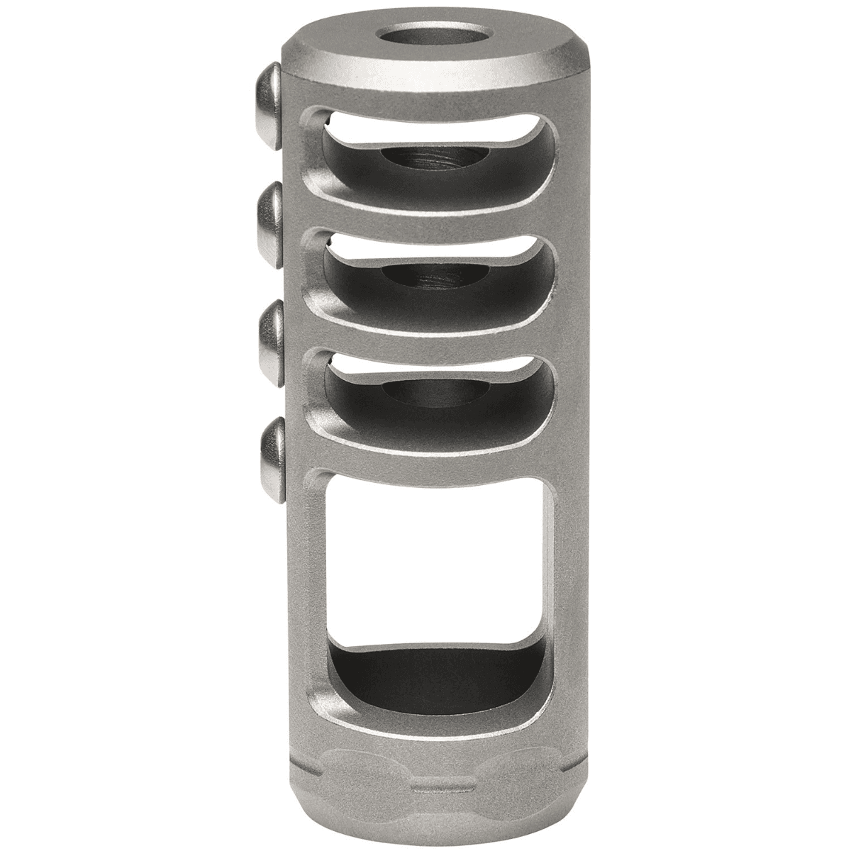 Browning Xeno Recoil Hawg Muzzle Brake, Stainless Matte Stainless Steel 1/2"x28 Threads 2.20" OAL - 001293098 Browning Xeno Recoil Hawg Muzzle Brake, Stainless Matte Stainless Steel 1/2"x28 Threads 2.20" OAL - 001293098