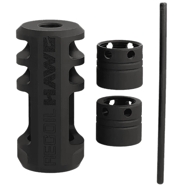 Browning Xeno Recoil Hawg Muzzle Brake, Black Matte Stainless Steel 1/2"x28 Threads 2.20" OAL - 001293099 Browning Xeno Recoil Hawg Muzzle Brake, Black Matte Stainless Steel 1/2"x28 Threads 2.20" OAL - 001293099