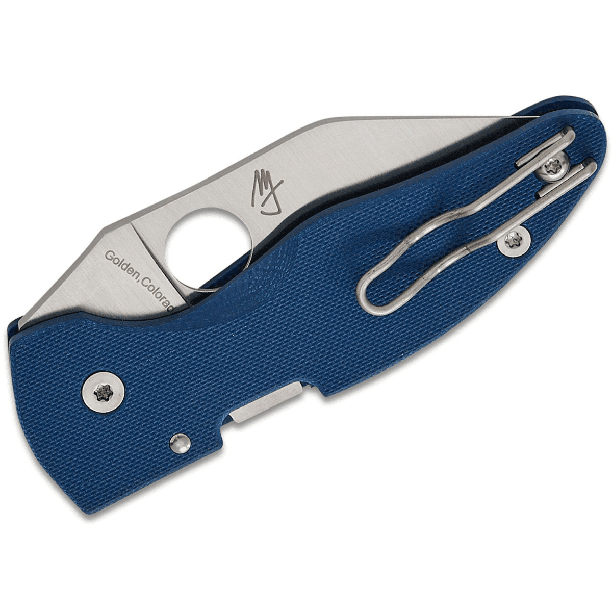 Spyderco MicroJimbo Folding Knife, 2.45" CPM-SPY27 Stainless Steel Satin Plain Blade Cobalt Blue G10 Handles Compression Lock - C264GPCBL Spyderco MicroJimbo Folding Knife, 2.45" CPM-SPY27 Stainless Steel Satin Plain Blade Cobalt Blue G10 Handles Compression Lock - C264GPCBL