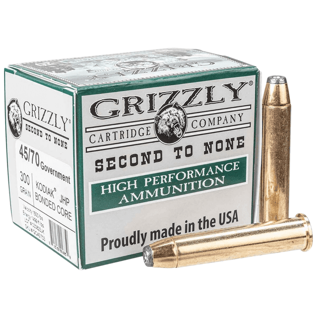 Grizzly Ammo Jacketed Hollow Point Ammo, 300gr 20 Per Box/10 Case 45-70Gov - GC45/703 Grizzly Ammo Jacketed Hollow Point Ammo, 300gr 20 Per Box/10 Case 45-70Gov - GC45/703