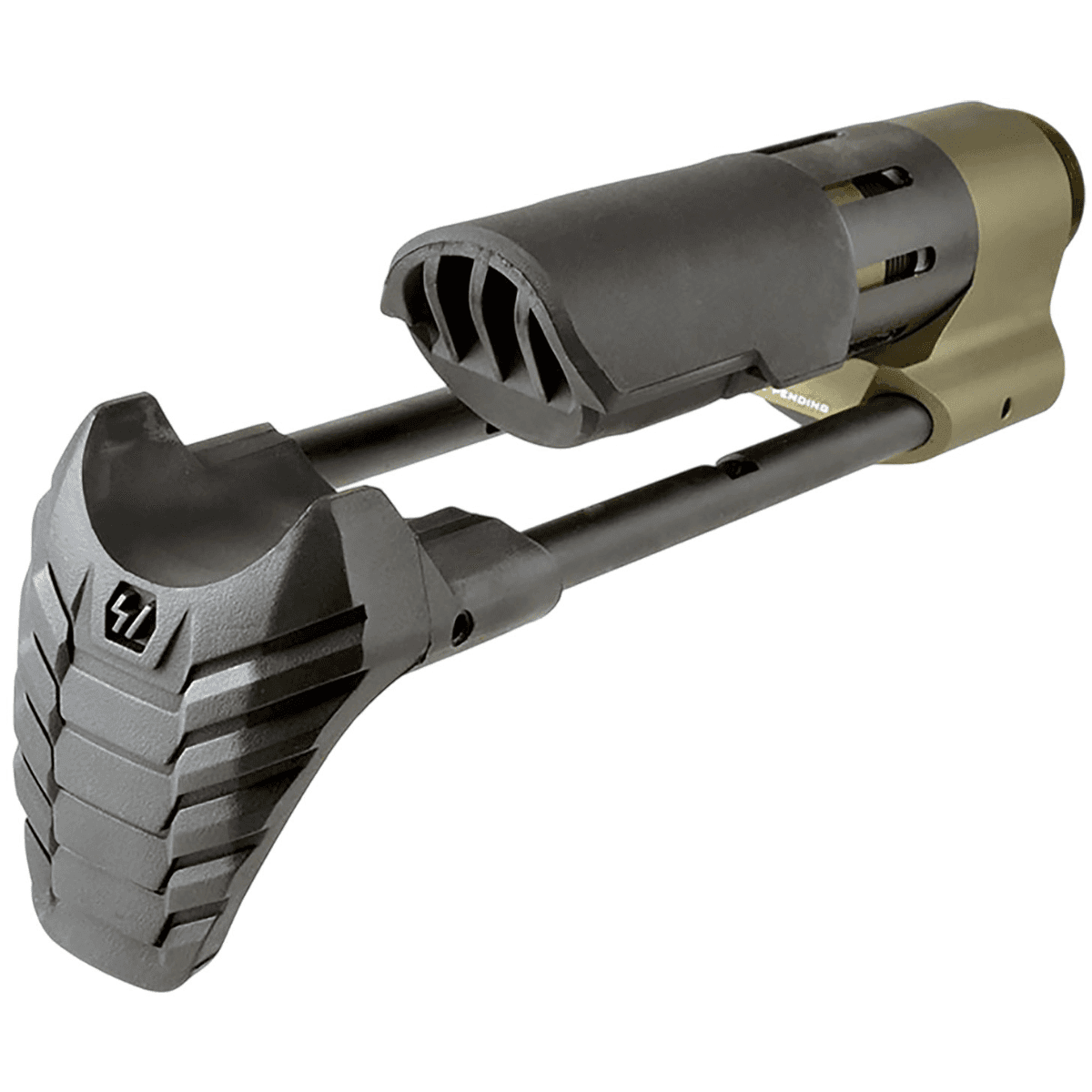 Strike Industries PDW Stock, FDE Ambidextrous Rubberized Cheek Rest LOP 7.5” Collapsed/ 11” Extended Compatible w/ AR15 MilSpec Receivers - STRIKE-PDW-FDE Strike Industries PDW Stock, FDE Ambidextrous Rubberized Cheek Rest LOP 7.5” Collapsed/ 11” Extended Compatible w/ AR15 MilSpec Receivers - STRIKE-PDW-FDE