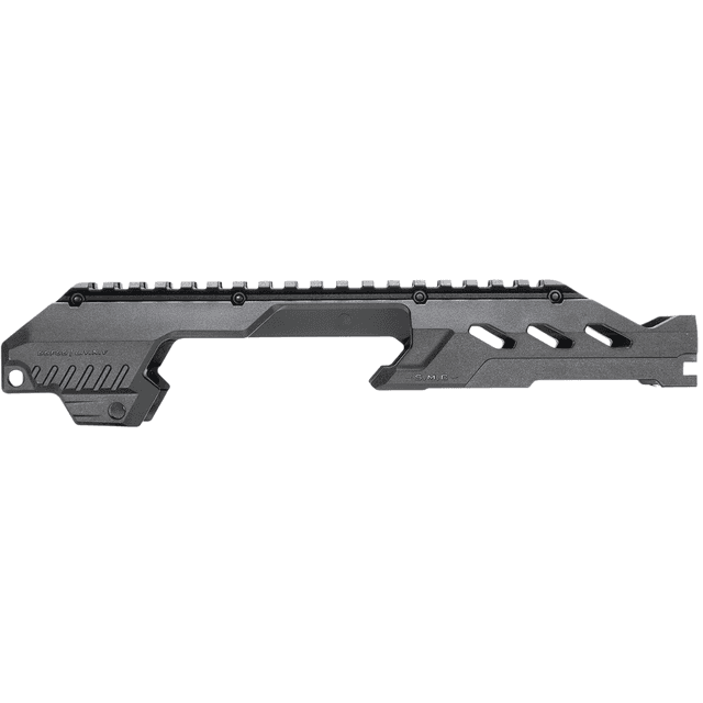 Strike Industries SMC Charlie Top Rail, Black Full Lenght Picatinny Rail Ported Windows for Heat Mitigation Compatible w/ Extended Charging Handle for P320 Slides - SMC-C-P320-TRAIL Strike Industries SMC Charlie Top Rail, Black Full Lenght Picatinny Rail Ported Windows for Heat Mitigation Compatible w/ Extended Charging Handle for P320 Slides - SMC-C-P320-TRAIL