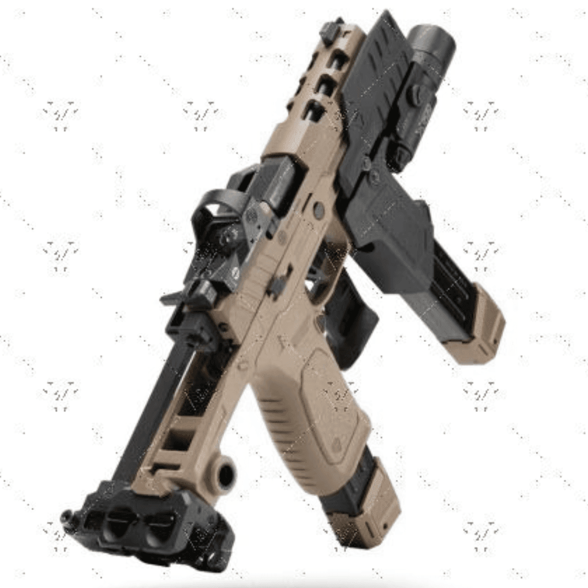 Strike Industries Strike Modular Chassis (SMC) Bravo, FDE Polymer Extreme Built-In Magwell Extended Front Picatinny Rail for Sig Sauer P320 Fits 9mm / 357Sig / 40S&W - SMC-B-P320-S-FDE Strike Industries Strike Modular Chassis (SMC) Bravo, FDE Polymer Extreme Built-In Magwell Extended Front Picatinny Rail for Sig Sauer P320 Fits 9mm / 357Sig / 40S&W - SMC-B-P320-S-FDE