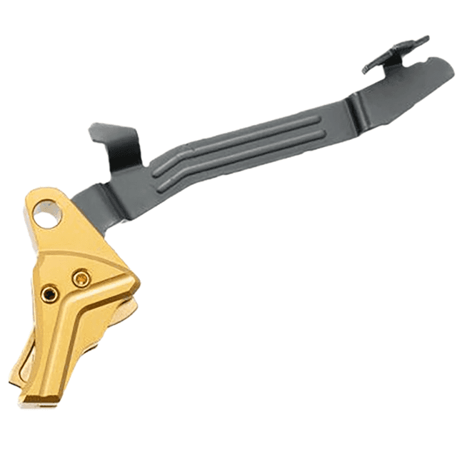 Tyrant CNC I.T.T.S Trigger, Gold/Gold Aluminum / Steel Fits Glock 43/43x/48 - TDG43TRIGGOLDGOLDBAR Tyrant CNC I.T.T.S Trigger, Gold/Gold Aluminum / Steel Fits Glock 43/43x/48 - TDG43TRIGGOLDGOLDBAR