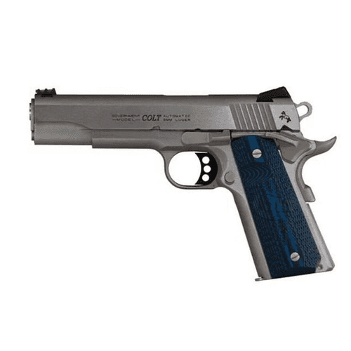 Colt Mfg O1070CCS Competition Government 45 ACP 8+1 5" Stainless National Match Barrel, Serrated Slide & Frame w/Beavertail, Checkered Blue G10 Grip, Ambidextrous Colt Mfg O1070CCS Competition Government 45 ACP 8+1 5" Stainless National Match Barrel, Serrated Slide & Frame w/Beavertail, Checkered Blue G10 Grip, Ambidextrous