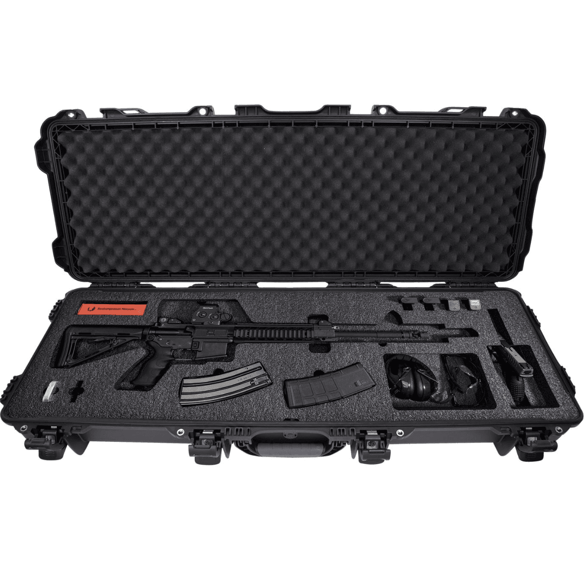Nanuk 990 AR15 Case, Black Polymer w/ Foam Padding Lockable Latches & Wheels Dustproof / Impact Resistant / Shockproof / Waterproof - 990AR01 Nanuk 990 AR15 Case, Black Polymer w/ Foam Padding Lockable Latches & Wheels Dustproof / Impact Resistant / Shockproof / Waterproof - 990AR01