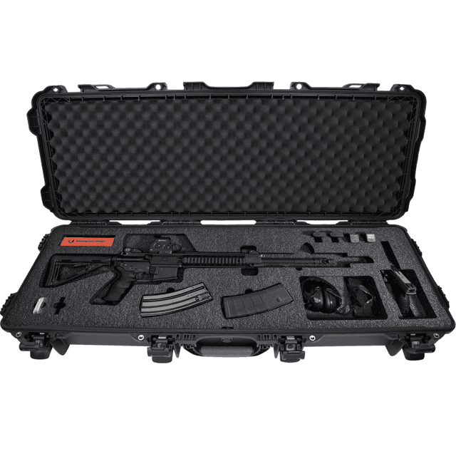 Nanuk 990 AR15 Case, Black Polymer w/ Foam Padding Lockable Latches & Wheels Dustproof / Impact Resistant / Shockproof / Waterproof - 990AR01 Nanuk 990 AR15 Case, Black Polymer w/ Foam Padding Lockable Latches & Wheels Dustproof / Impact Resistant / Shockproof / Waterproof - 990AR01