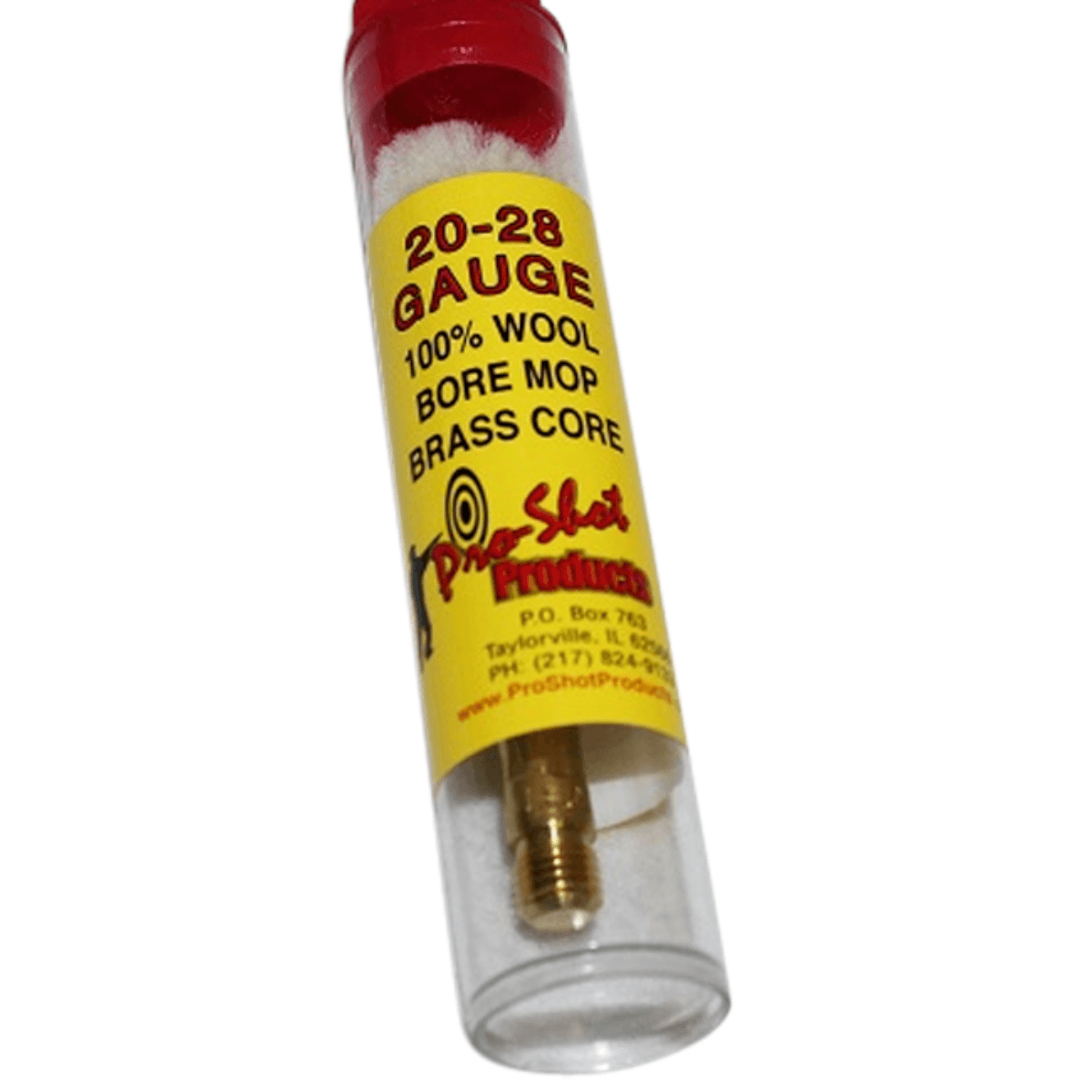 Pro-Shot Bore Mop 20/28 Gauge Shotgun #5/16-27 Thread Cotton 1.75" Long Pro-Shot Bore Mop 20/28 Gauge Shotgun #5/16-27 Thread Cotton 1.75" Long
