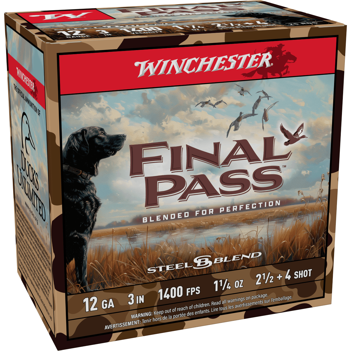 Winchester Ammo Final Pass 12 Gauge 3" 1 1/4 oz 2.5/4 Shot 25 Per Box Winchester Ammo Final Pass 12 Gauge 3" 1 1/4 oz 2.5/4 Shot 25 Per Box