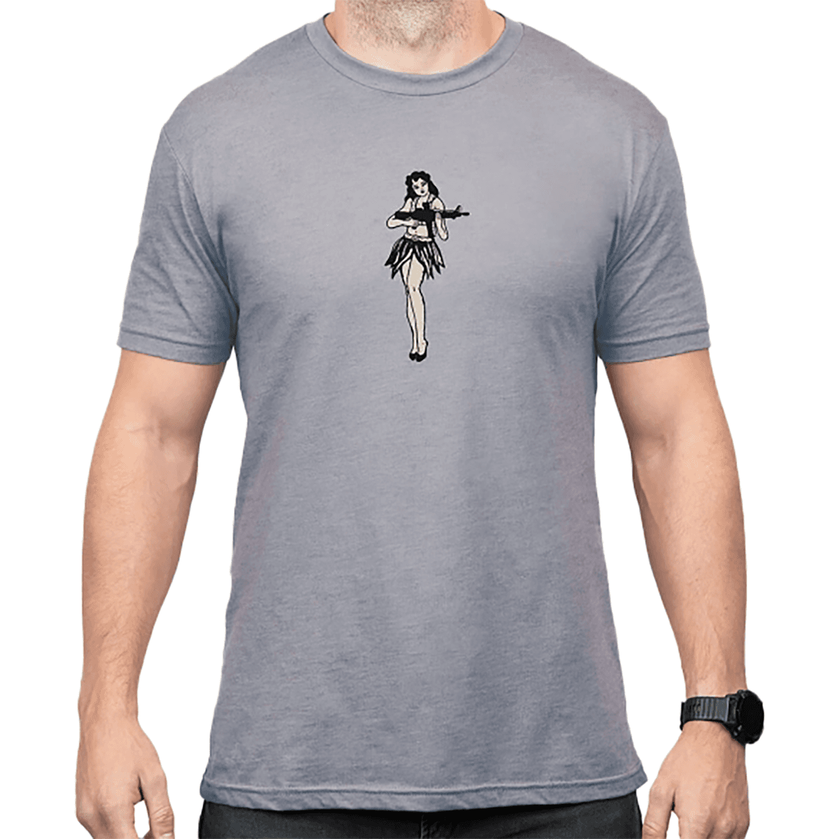 Magpul Hula Girl Grey Cotton/Polyester Short Sleeve Medium Magpul Hula Girl Grey Cotton/Polyester Short Sleeve Medium