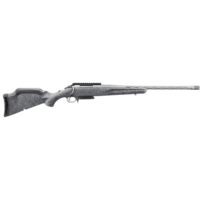Ruger American Rifle Gen II, 20" Cobalt Cerakote Threaded Barrel, Gray Splatter, Adjustable Stock Full Size, 3+1rd 6mm Creedmoor Ruger American Rifle Gen II, 20" Cobalt Cerakote Threaded Barrel, Gray Splatter, Adjustable Stock Full Size, 3+1rd 6mm Creedmoor