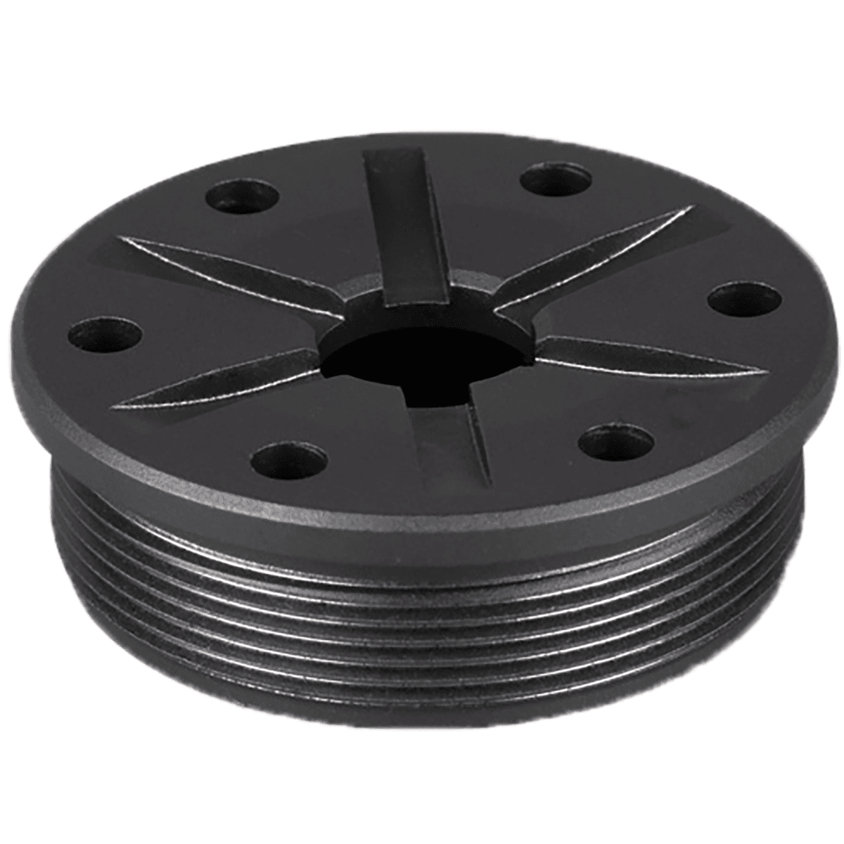 SilencerCo Bravo Front Cap, Matte Black Rifle 9mm Compatible w/ Omega 300/ Hybrid 46/ Scythe-Ti/ Bravo MAAD Brake - AC5126 SilencerCo Bravo Front Cap, Matte Black Rifle 9mm Compatible w/ Omega 300/ Hybrid 46/ Scythe-Ti/ Bravo MAAD Brake - AC5126