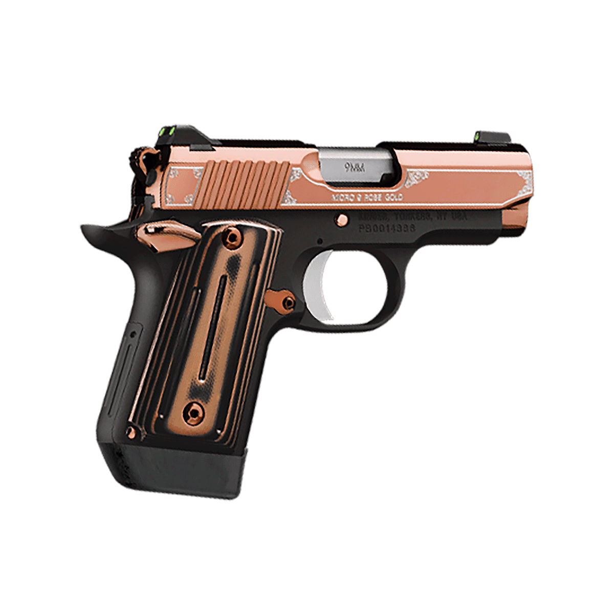 Kimber Mfg, Inc 3300174 Micro 9 9mm Luger 7+1 3.15" Stainless Ramped Steel Barrel, Rose Gold Kimber Mfg, Inc 3300174 Micro 9 9mm Luger 7+1 3.15" Stainless Ramped Steel Barrel, Rose Gold